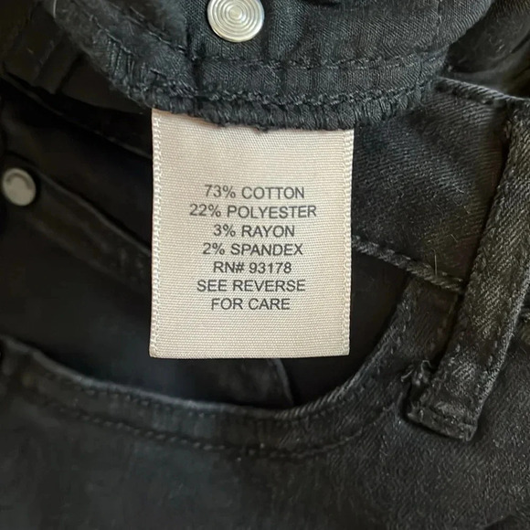 NWOT PHILOSOPHYFlared Solid Black Red Heart Pocket Mid-Rise Denim Jeans, Size 10 - Picture 7 of 10